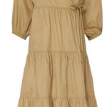 Sweet Baby Jamie Taupe Wrap Dress Rent the Runway Preloved XS $276 Tan Photo 4