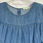 Madewell  Medium Denim Tiered Blouse Photo 3