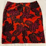 Talbots Red Velvet Pencil Skirt Photo 1