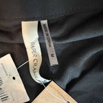 Paper Crane NWT  size medium mini‎ skirt black with bronze white embellisments Photo 3