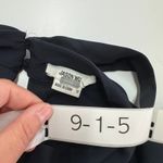 Jason Wu Blouse Womens Size 12 Blue Black Tie Neck Long Sleeve Career Photo 3