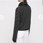 ALLSAINTS Marty Roll Neck Sweater Mohair Blend Black and White Stripe - Size XS Photo 1