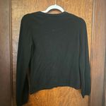 Garnet Hill  Floral Appliqué Wool Cardigan Sweater Size S Photo 2