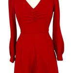 FRNCH Aldina A-Line V-Neck Mini Dress Red Size XS NWT Photo 0