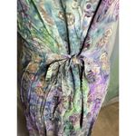 Leslie Fay maxi dress purple green abstract 1990s Photo 7