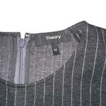 Theory Corset Tee Black Pinstripe Short Sleeve Fit and Flare Mini Dress 00 Photo 2