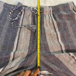 Appleseed's Linen Blend Pants Striped Drawstring Casual Comfy Blue White XL Photo 7