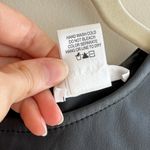 Kirious  Faux Vegan Leather Cropped Tank Top, Black Tank, Women’s Size Large Photo 9