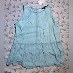 Velvet Heart NWT Denim Peplum Sleeveless Scoop Neck Stretch Waist Tank Top Large Photo 2