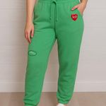 Aerie Chill Joggers SMALL Ski Resort Ice Cold Pants Patchwork Lounge Drawstring Photo 0