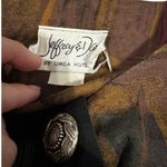 Jeffrey & Dara Womens Long Top Size 18 Retro Button Front Short Sleeve Abstract Black Photo 3