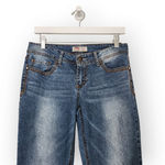 American Vintage Y2K LEI Ashley Low Rise Slim Bootcut Jeans Brown Stitching Pocket Design Jeans 2 Photo 1