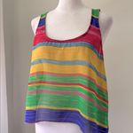 Show Me Your Mumu  Semi-Sheer Multicolored Cropped Tank Top Photo 1