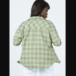 Princess Polly Brinley Green Plaid Oversized Shirt 8 Photo 1