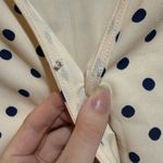 LC Lauren Conrad  Modern Wrap Tea Length Midi Dress Natural Dina Dot Navy Small Photo 7