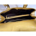 Adrienne Vittadini Y2K Vintage Yellow Patent Leather Shoulder Bag Photo 4