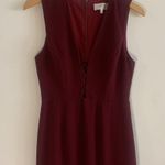 WAYF The Casey Plunge Neck Sleeveless Long Dress Burgundy Small! Photo 2