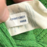 American Eagle Kelly Green V-Neck Cable Knit Sweater Large Vintage Fit Photo 10