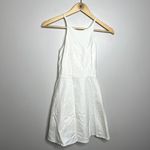 Lulus  White High Neck Strappy Open Back Skater Dress Photo 3