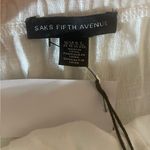 Saks 5th Avenue Saks Fifth Avenue White Linen Puff Sleeve Tiered Midi Dress XL NWT Photo 3