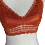 Victoria's Secret  Floral Lace Bralette Women Size‎ S Rust Orange Loungewear Photo 4