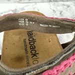 Laidback London Kemle Sandal Pink Embroidered Taupe Leather Sport Strap Boho Size 6 Photo 6