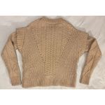 Jamison Myles Cable Knit Sweater Oatmeal Beige Boxy Evereve Women's Sz XS Tan Photo 2