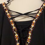 YA Los Angeles  black square neck embroidered blous Photo 5