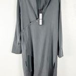 LOTUS EATERS Gray Long Sleeves Asymmetrical Hem The Emerald Tunic, Size Small Photo 0