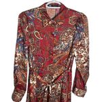 ZARA  paisley print satin shirt dress size XS Photo 3