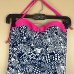 Lilly Pulitzer  Women’s Swimsuit one piece halter top Navy/Hot Pink Size S Photo 1
