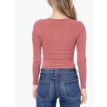 Elodie ✨ Women's Long Sleeve Sz Medium Mauve Bodysuit Ribbed T Shirts Jumpsuit✨ Photo 2