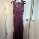 Sundance  100% Silk Embroidered Wine Slip Maxi Dress size 6 boho resort‎ coastal Photo 3