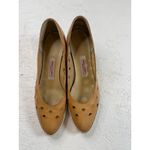 Town & Country Shoes Tan Leather Cutout Espadrille Wedge Heels Size 10 N Brown Photo 1