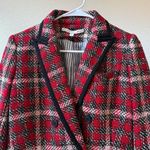 Veronica Beard Harriet Plaid Cutaway Tweed Dickey Blazer Red Sz 2 Photo 4