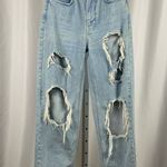 BDG Baggy Boyfriend Size 25 High Rise Distressed Jeans Light Wash Retro 60’s 70s Photo 0