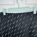 Band of Gypsies  Gold Metallic Flocked Overlay Midi Skirt Black M NWT Photo 3