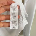 Michael Stars  Amina Waffle‎ Long Sleeve Henley Top in White Size Medium Photo 5