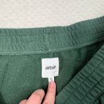 Aerie Dark Green Fleece Cutoff Relaxed Fit Sweat Shorts XXL 2XL Lounge Elastic Photo 2