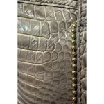 Brahmin Melbourne Croc Embossed Leather Shoulder Tote Bag Taupe Gold Hardware Photo 10