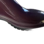 Vince  Risa Gum Chelsea Boot Rainboot Glossy Burgundy Slip on Women's Sz 10 Photo 6
