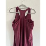 Halara Breezeful Racerback Dress Womens L Burgundy High Lo Midi Flowy Travel Photo 3