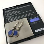 Lapis lazuli, 925 stamped vintage earrings Photo 12