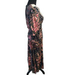 Vintage Dawn Joy Size 9/10 Floral Cottage Prairie V Neck Maxi lace Collar 90's Photo 3