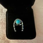 Beautiful Stainless Steel Bohemian Faux Turquoise and Silver Ring Size 7 Blue Photo 0