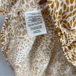 Loft XS Abstract Print Flowy Cottagecore Peasant Top Modest V Neck Ruffle Wrist Photo 5