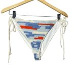 Sea New York Crochet Bikini Bottom Blue/Orange Cream Wool Large Cottagecore Boho Blue Photo 1