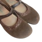 Naot Navy Brown Suede Mary Jane Comfort Shoes 37 L6 Size 6 Photo 4