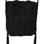 Frankie & Johnnie Vintage Black Crochet Crossbody Pouch Bag Purse with Tassels Photo 0