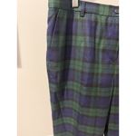 Pendleton  Pants Women 12 Blue Green Tartan Plaid Virgin Wool Tartan USA‎ M Photo 2